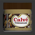 Calvé Pindakaas Peanut Butter Jar Made From Premium Peanut Plants With Creamy Texture