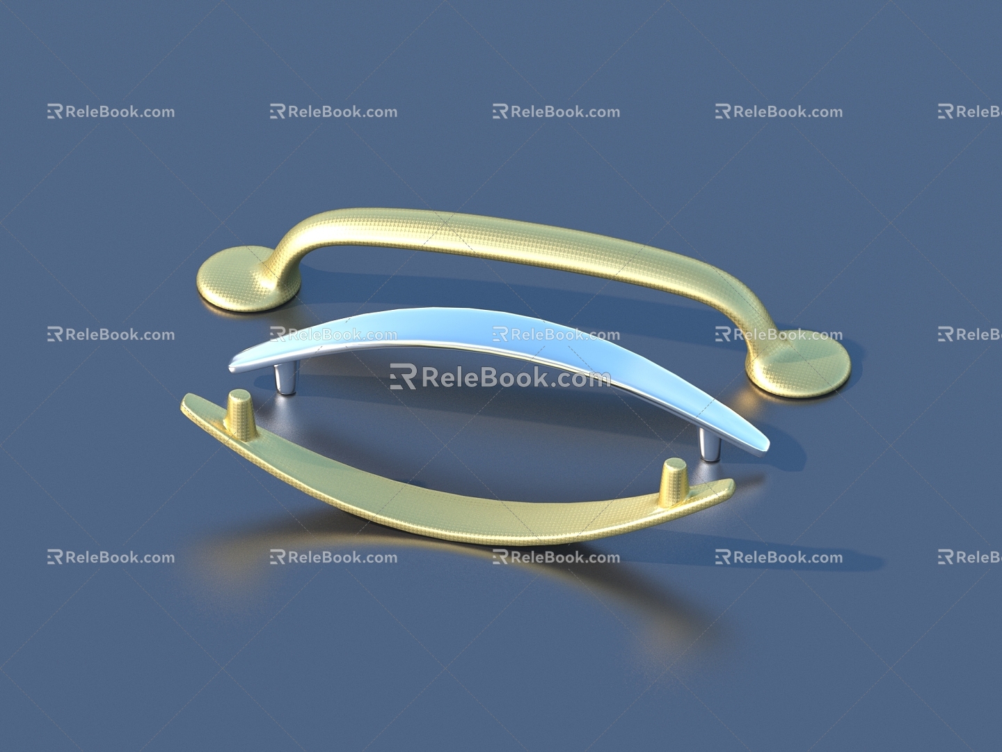 Door handle hardware 3d model