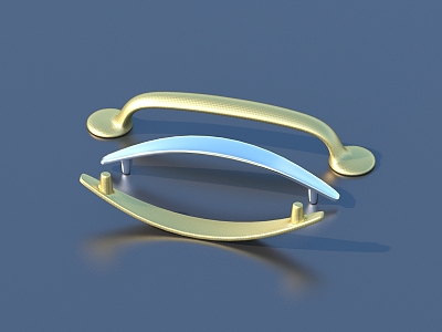 Door handle hardware 3d model