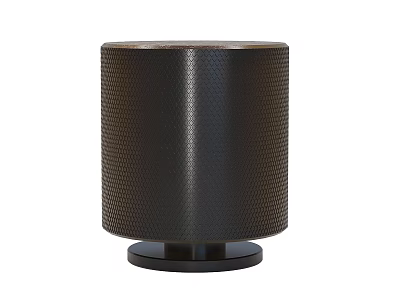 Black Cylindrical Door Handle With Honeycomb Texture And Black Base Design 3d model