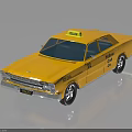 Shiny Vintage Yellow Taxi Model Car With Roof Sign And Body Text Details