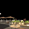 Elegant Wooden Outdoor Sofa Set With Side Table For Cozy Rooftop Terrace Leisure Space