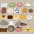 Cute Decorative Pillows with Various Shapes Colorful Designs and Fun Patterns for Home
