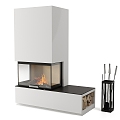 Modern Fireplace Fireplace Wood Fireplace Decoration 3d model