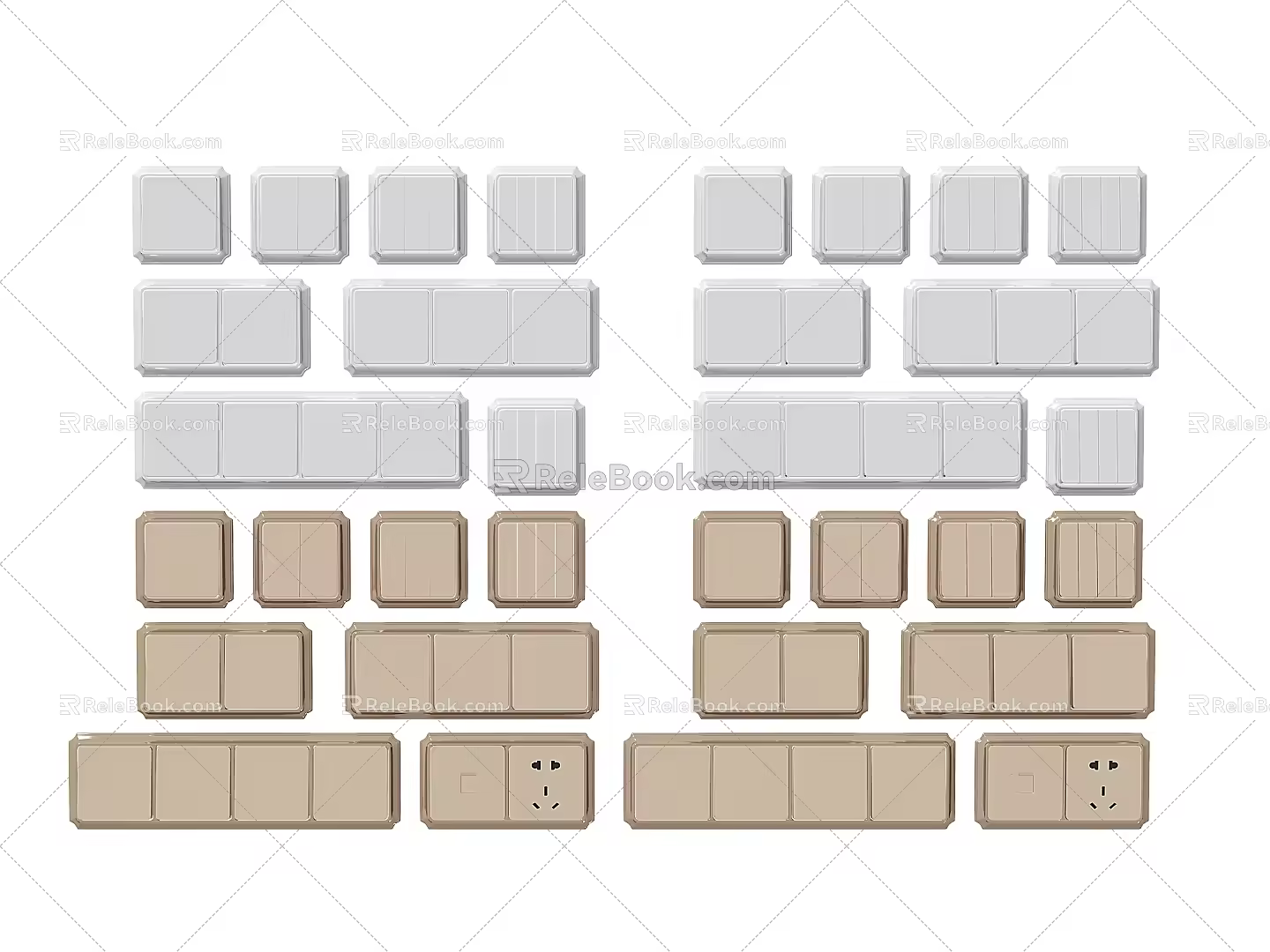 Hardware switch panel 3d model