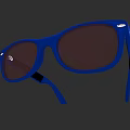 Modern Blue Rectangular Sunglasses With Stylish Frame And Brown Lenses