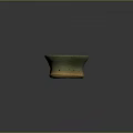 Set Of Two Handcrafted Green Ceramic Bowls With Yellow Base For Home Decor
