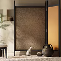 New Chinese Style Screen Partition Song's Aesthetics Screen Song's Aesthetics Partition Plant Art Decorative Accessories Carpet Modern Carpet Plant 3d model