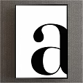 Stylish Black Letter A Design On White Background With Framed Edges 3d model