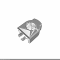 White Ventilation Equipment With Square Body And Circular Fan Grille Side Port