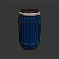 Blue Industrial Storage Barrel With Secure Metal Lid And Durable Design