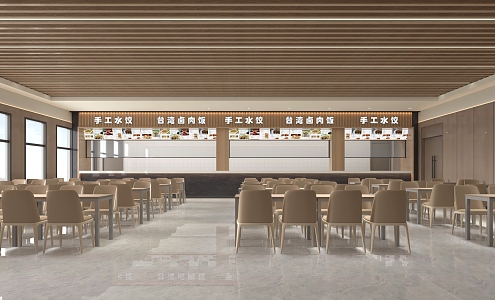 Restaurant stall unit restaurant 3d model