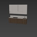 cabinet solid wood cabinet 3d model