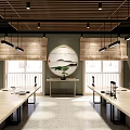 New Chinese Painting and Calligraphy Classroom 3d model