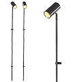 Modern Black and Gold Metal Wall Lamps with Cylindrical Shade Design