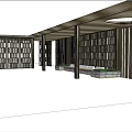 Modern Outdoor Pergola With Shaded Canopy Lush Greenery And Comfortable Seating
