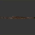 Ancient Carved Metal Sculptures With Intricate Engraved Sword Shaped Design