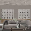 Cozy Natural Themed Hotel Guest Room With Double Beds Panoramic Sea View And Relaxing Lounge