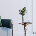 Modern single sofa single sofa side table 3d model