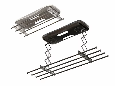 Sturdy Metal Clothes Hangers With Multi Rod Design For Home Closet Organization 3d model