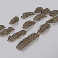 3D Rendered Stone Stack Weapon Models with Historical Warfare Design Features