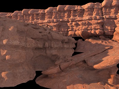 desert rock danxia landform 3d model