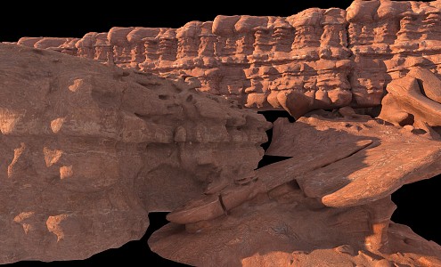 desert rock danxia landform 3d model