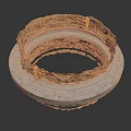Industrial Circular Sealing Gasket Structure With Metal Rings And Fiber Layers