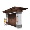 new chinese style gate 3d model