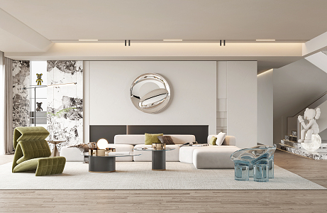 modern living room 3d model