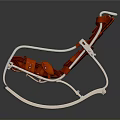 Modern Red Rocking Chair With Chrome Metal Frame And Stylish Design Elements
