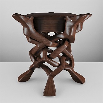 American Stool Chair 3d model