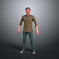 Modern game character man uncle greasy uncle male 3d model