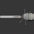 Advanced Satellite Equipment With Blue Solar Panels And White Cylindrical Body