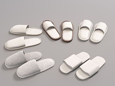 Bathroom Slippers Cloth Slippers 3d model