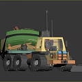 Heavy Duty Functional Tanker Truck With Large Storage Tank And Multiple Wheels
