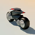 Futuristic Modern Motorcycle With Geometric Body Design Red Accents And Black Wheels