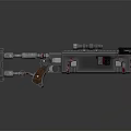 Advanced Sci Fi Weapon With Mounted Scope Complex Body Design And Metal Components 3d model