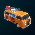 Hyundai Beach Van Hyundai Motor Vehicle Van Cartoon Transporter Station Wagon 3d model