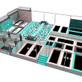 Indoor Play Equipment Trampoline Park With Multiple Areas Safety Enclosures And Colorful Design
