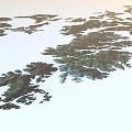 A bird's eye view of the mountains 3d model