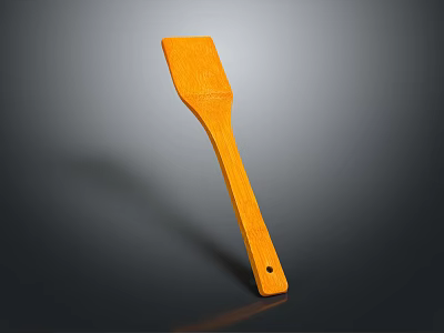 Yellow Kitchen Spatula With Long Handle For Household Cooking Use 3d model