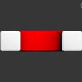 Shiny Red Metallic Horseshoe Magnet With Silver Ends On Dark Background