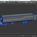 Optimus Prime Game Movie Character In Truck Form With Blue Logo And Semi Trailer