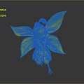 Cute Small Green Leaf Winged Creature With Floral Body And Delicate Features 3d model