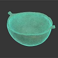 Handmade Brown Clay Bowl With Two Handles Displayed On Black Reflective Surface