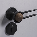 Simple Door Handle Hardware Component Lock Wooden Door Hardware Furnishings 3d model