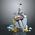 modern game props game items game equipment 3d model