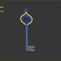 Ornate Decorative Key With Intricate Metal Carvings And Vintage Design