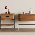 Quiet wind bedside table 3d model